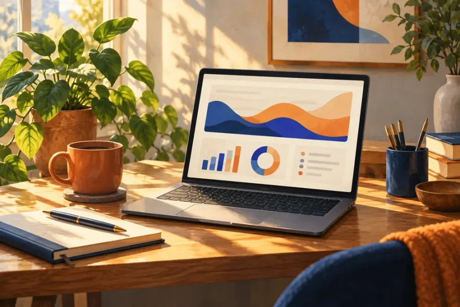 A Simple Digital Marketing Plan for a Small Business — editorial illustration